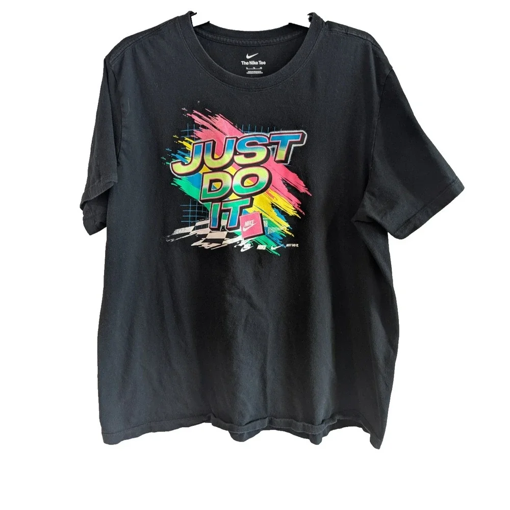 Nike Men's Racing Short Sleeve T Shirt Black XL